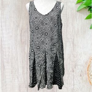 Relativity Womens Mini Dress Size 2X‎ Black White Fit & Flare Sleeveless